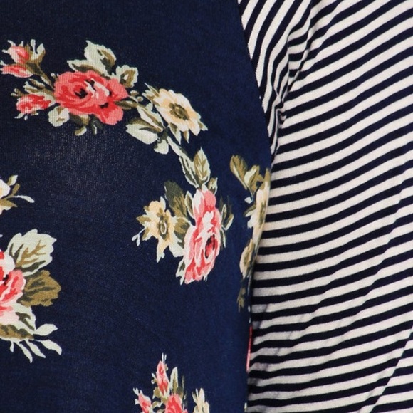 Floral print, midi length relaxed fit dress - Picture 3 of 3